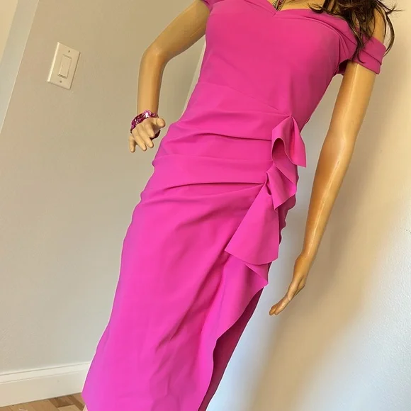 Chiara Boni - La Petite Robe sheath knee length evening dress. Worn once. - Picture 3 of 8